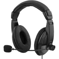 Deltaco USB-stereo headset - Zwart - Comfortabel - Robuuste schelpen - Geïntegreerde microfoon