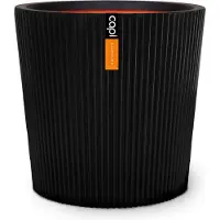 Capi Europe Vaas Groove Conisch Zwart D 45 H 41 Cm