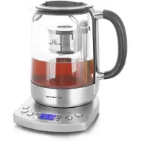 Emerio WK-122248 Waterkoker Snoerloos, BPA-vrij, Met display Aantal/Volume: 1.7 l Zilver, Zwart