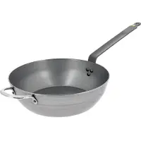 De Buyer Mineral B Element Hapjespan 32 cm – Plaatstaal – PFAS-vrij – Natuurlijke Antiaanbaklaag – Inductie Geschikt