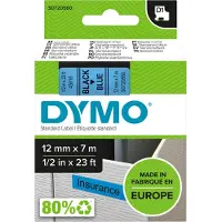 Dymo 45016 (S0720560) Tape Zwart op blauw (12 mm)