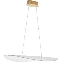 Nova Luce Hanglamp Agos goud met kunststof breed