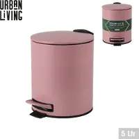 Urban Living "BLUSH" BADKAMERAFVALBAK 5L MET PEDAAL EN SOFT-CLOSE SLUITING D21XH26CM