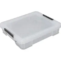 Whitefurze Allstore Opbergbox - 9 liter - Transparant - 43 x 36 x 8 cm - Opbergbox