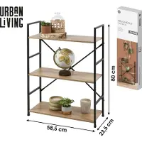 Urban Living "COLORADO" DESIGN LADDER REK BREED 3 NIVEAUS 58,5X23,5XH80CM
