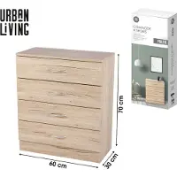 Urban Living "PRATIK" KAST MET 4 LADES 60X30XH70CM
