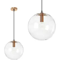 Toolight Hangende Glazen Plafondlamp Lassi 20 Cm Rosé Goud