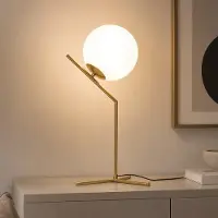 LumenXL Tafellamp met melkwit glas - Stopa