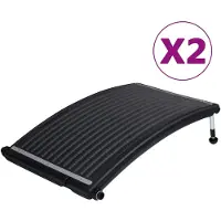 vidaXL Zwembadverwarmingspaneel solar 2 st gebogen 110x65 cm