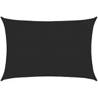 vidaXL Zonnezeil 160 g/m² 3x4,5 m HDPE zwart