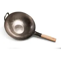 Pasoli Onze platte, originele wok, 36 cm, van koolstofstaal