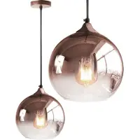 Toolight Glazen Hanglamp APP313-1CP Rose Gold