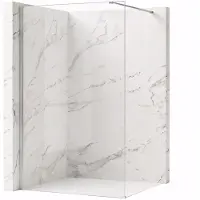REA Walk-in Douchewand Flexi Transparent / Chrome 140