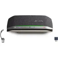 Poly Sync 20+M Speakerphone – Draagbare Conference Speaker – Bluetooth & USB-C/USB-A – Incl. BT700 Bluetooth-adapter – Gecertificeerd voor Microsoft Teams – Zwart