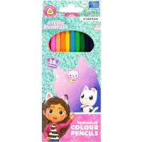 Starpak Gabi Cat House kleurpotloden, 12 kleuren, voor meisjes, 1 stuk.