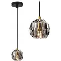 Toolight Kristalzwarte Plafondlamp APP586-1CP