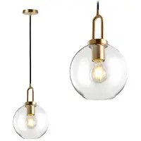 Toolight Plafondlamp Hangende Glazen Bol 20cm APP629-1CP