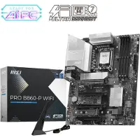MSI Moederbord - - PRO B860-P WIFI - LGA 1851 - DDR5-SDRAM - Wi-Fi 7 - ATX