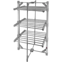 MonsterShop Monster Shop Verwarmde Wasdroogrek - Elektrische Droogrek – Opvouwbaar & Draagbaar – 15kg Capaciteit – Zilver – 50-55°C – Energiezuinig