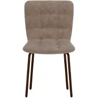 Ebuy24 Punsch eetkamerstoel velours bruin.
