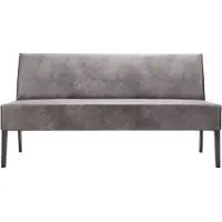 Pronto Wonen Eetkamerbank Avanza - Grijs - Microleder - 4 Poten -