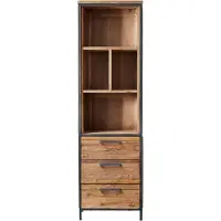 Pronto Wonen Boekenkast ROMARO - Teak hout - Bruin - 190 cm hoog - 55 cm breed -