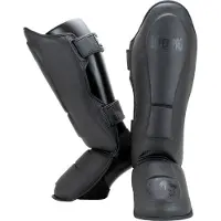 Super Pro Combat Gear Lederen Scheenbeschermer Guardian Grijs Medium