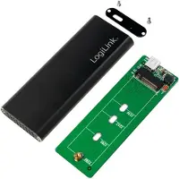 Logilink UA0314 (M.2 2230, M.2 2242, M.2 2260, M.2), Harddisk behuizing, Zwart