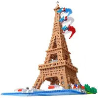 Bandai - Nanoblock - Eiffeltoren Deluxe - Baksteen Minifiguur 2500 stuks - Bouwpakket Montage Model Monumenten Parijs - Bouwpakket Speelgoed Kinderen 12 jaar en + Tiener Volwassenen - NBC057