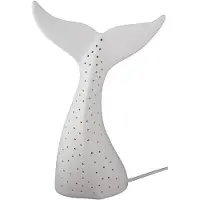 Gilde tafellamp, "Flosse", porselein, wit, verpakkingseenheid 1, lengte 9 cm, breedte 19 cm, hoogte 30 cm, diameter 12 cm. Artikelnummer: 4063387327050