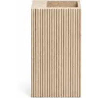 Loutro Irini vrijstaande wastafel 20x40cm marmer beige met kraangat links