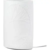 Gilde tafellamp, ovaal, "Schaukel", kinderontwerp, schommel, porselein, wit, verpakkingseenheid 1, lengte 10 cm, breedte 17 cm, hoogte 20 cm. Artikelnummer: 32679. EAN: 4063387326794