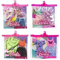 Barbie 2-Pack Kleding Outfit en Accessoires - Bloemenjurk met Roze top en rok