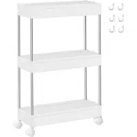 Songmics Trolley met 3 niveaus, Wit