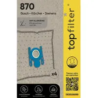 Top Filter Set van 4 stofzuigerzakken voor Bosch en Siemens TopFilter Premium