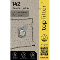 Top Filter Set van 4 stofzuigerzakken Rowenta en Moulinex TopFilter Premium