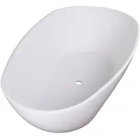 ZEZA Arte Vrijstaand Bad - 180x80cm - solid surface - mat wit SW1472189
