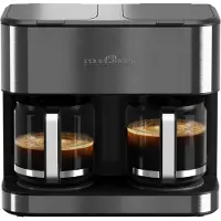 ProfiCook Dubbele koffiemachine | 3,6 liter | tot 32 kopjes | 2 afzonderlijke zetgroepen | Filterkoffiemachine | 2000W | PC-KAD 1308, donker roestvrij staal