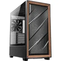 Antec FLUX Midi-tower PC-behuizing Zwart, Hout