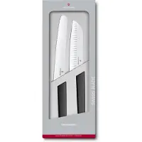 Victorinox Zwitserse Moderne Keukenmes Set - 2 stuks, 22 cm Taartmes & 17 cm Santoku Mes