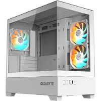 Gigabyte PC Behuizing - - C201 PANORAMIC ICE - Wit - RGB - Midi Tower van gehard glas