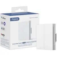 Aqara Smart Wall Switch H1 Wandschakelaar - Zonder nul draad, dubbele drukker - Zigbee - EU versie