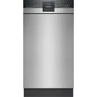 Siemens SR43ES25ME, Inbouwmodel, Smal (45 cm), Geborsteld staal, Zwart, Knopbediening, 1,75 m