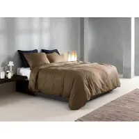 Zo! Home Dekbedovertrek Satinado Real Taupe - 100% Katoen-Satijn - 240 x 200/220 cm