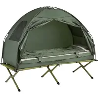 SoBuy OGS32-GR 4-in-1 Kampeertent met Bed