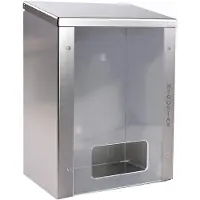 Hygostar roestvrijstalen dispenser met plexiglasruit, zilverkleurig