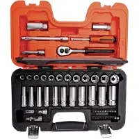 Bahco S330L Dopsleutelset 1/4"–3/8" Metrisch 10–22 mm - S330L