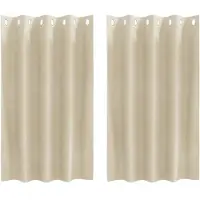 vidaXL Verduisterende gordijnen 2 st Crèmekleurig 140 x 140 cm fluweel