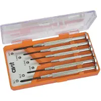 Avit AV05010 Schroevendraaierset Elektronica en fijnmechanica 6-delig Plat, Kruiskop Phillips