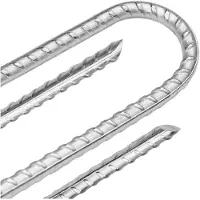 vidaXL Tentharingen 12 st U-vormig Ø7 mm 30 cm gegalvaniseerd staal